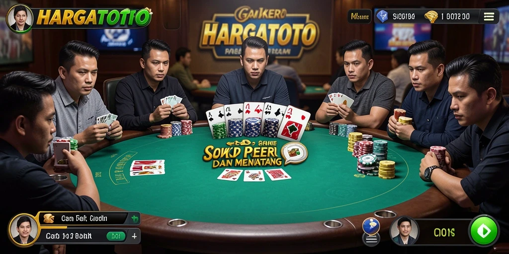 Screenshot gameplay HARGATOTO menampilkan aksi seru dari permainan Poker.