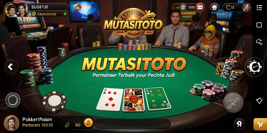 Screenshot gameplay MUTASITOTO menampilkan suasana seru permainan Poker.