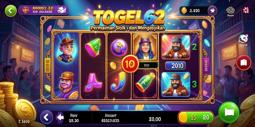 Tampilan menarik dari permainan Slot TOGEL62 yang penuh warna.